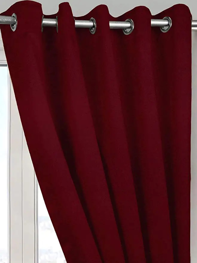 Maroon Blackout Curtains - 2.13l X 1.17w Meters | Eco-friendly Triple Weave Technology, True Physical Blackout, No Toxic Smell