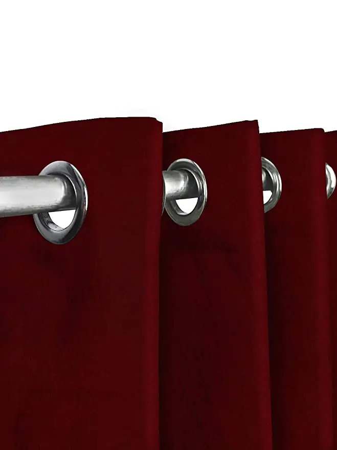 Maroon Blackout Curtains - 2.13l X 1.17w Meters | Eco-friendly Triple Weave Technology, True Physical Blackout, No Toxic Smell