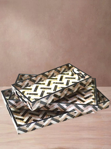 सर्विंग ट्रे गोल्ड मल्टीकलर