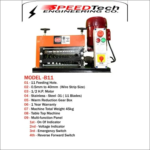 High Efficiency Semi Automatic Copper Wire Stripping Machine