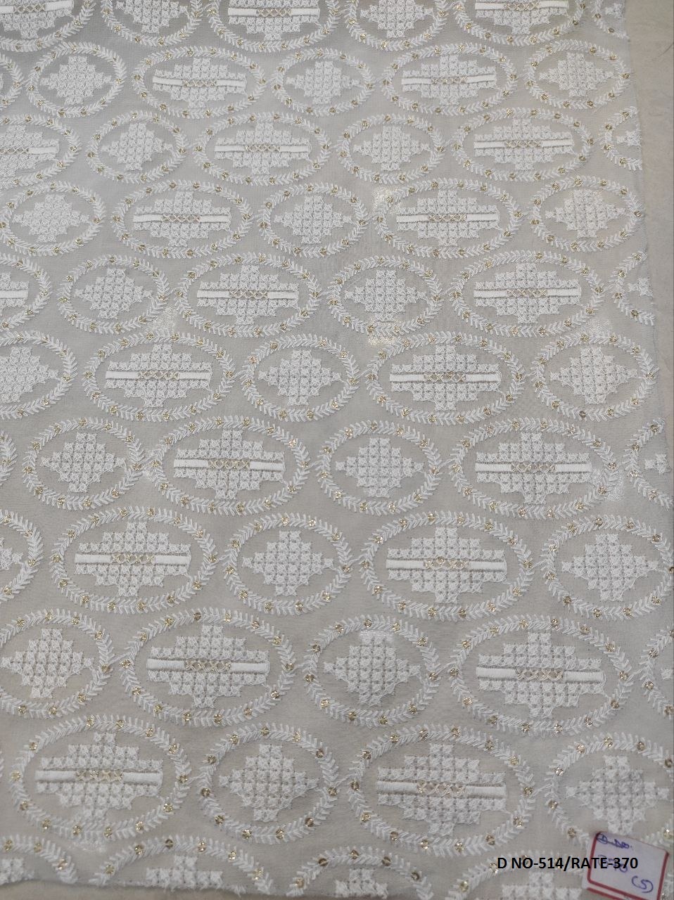 Designer Georgette Embroidery Fabric