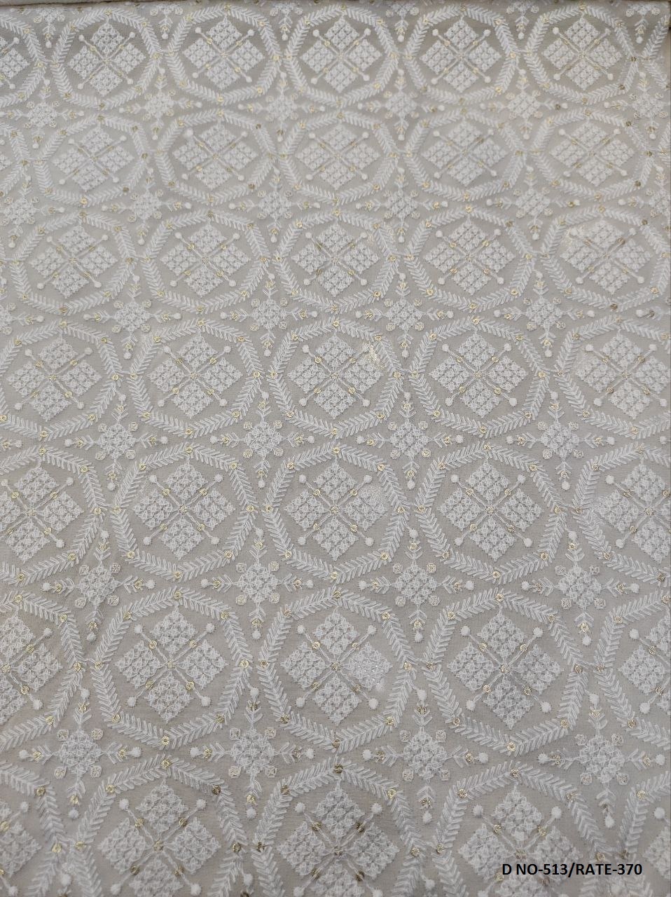 Designer Georgette Embroidery Fabric