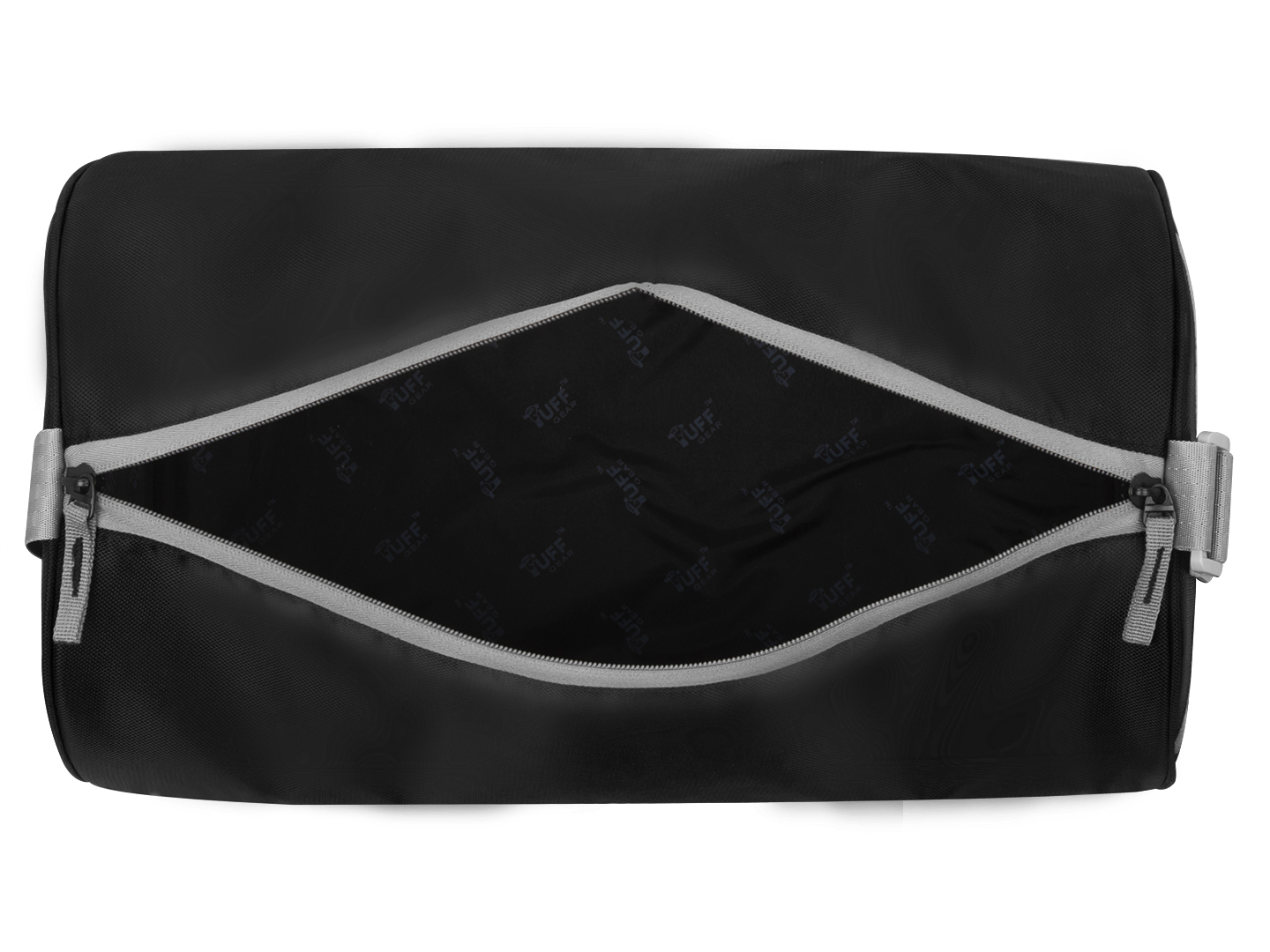 Tuffgear Workout Gym Bag Black 23 Litre - Durable Nylon, 9.25x17x9 Inches, Solid Black | Moisture Proof, Large Capacity, Adjustable Shoulder Strap, Zipper Top