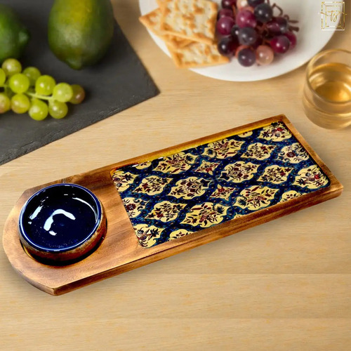 सर्विंग प्लैटर ब्लू स्नैक ट्रे