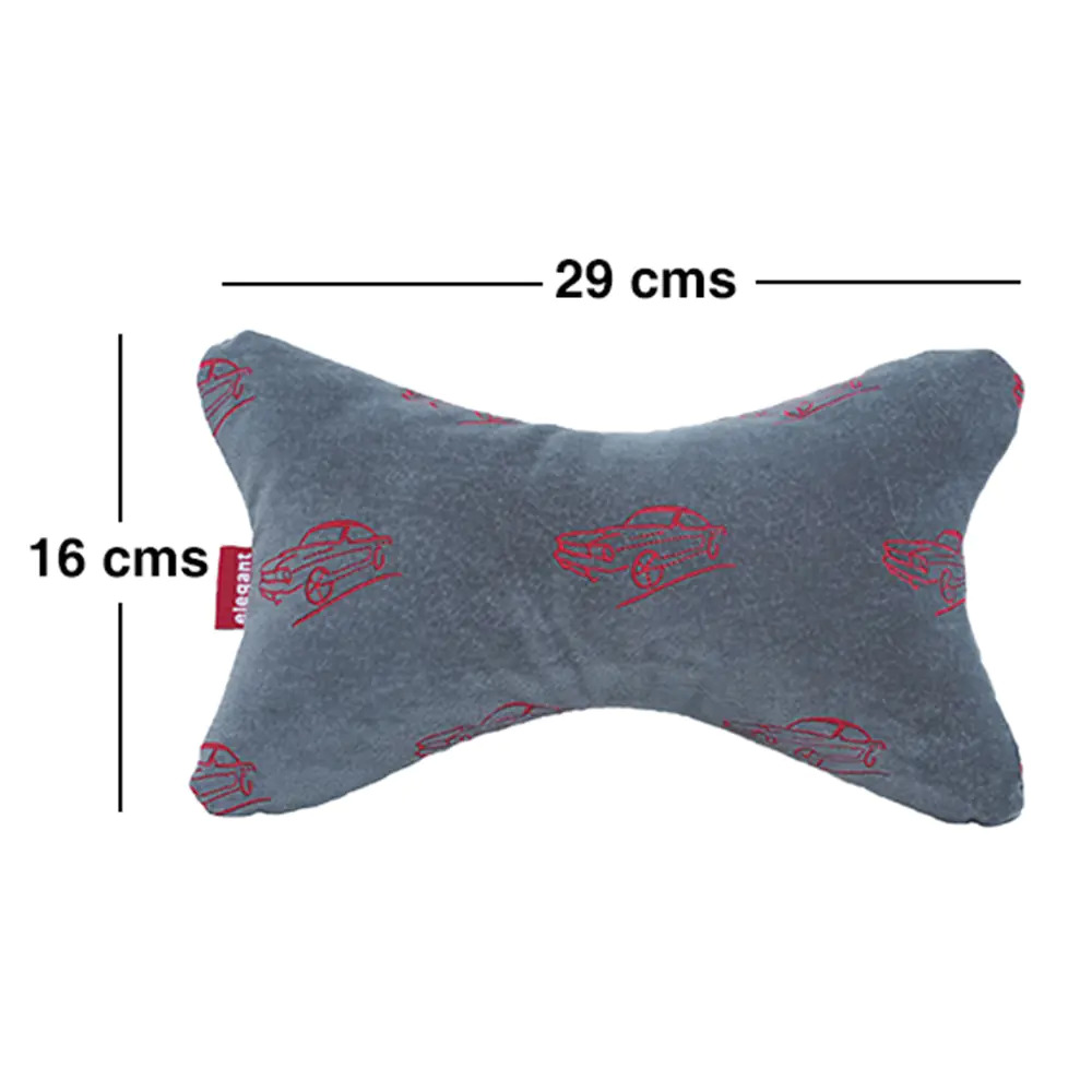 Elegant Comfy Neck Rest Pillow - Soft Feel Velvet Fabric 1-year Warranty | Quirky Design Hand Washable Silkanised Polyfill Cushion