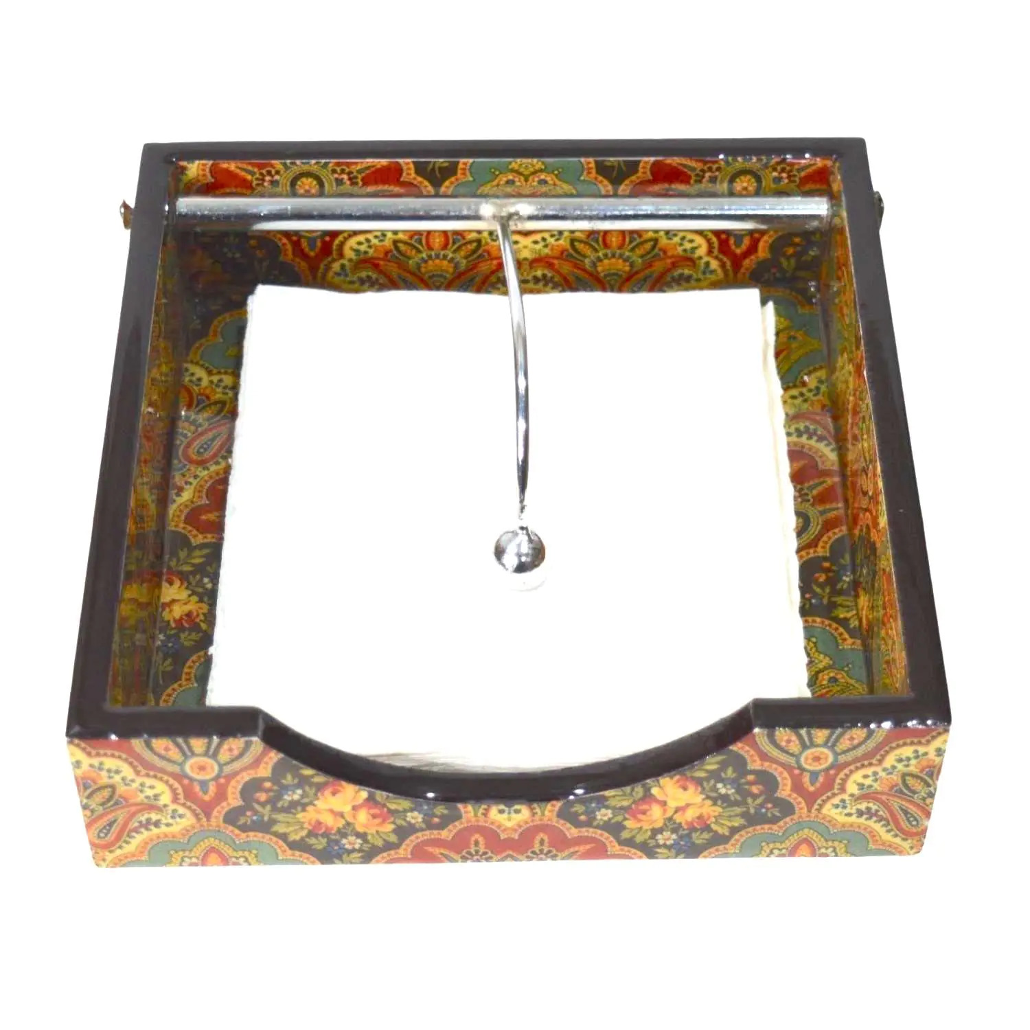 Multi Color Wooden Napkin Holder Tissue Paper Rack