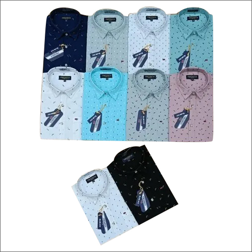 Mens Full Sleeve Printed Shirts - Cotton , Customized Size | Washable, Formal Wear For Professional Appearance
