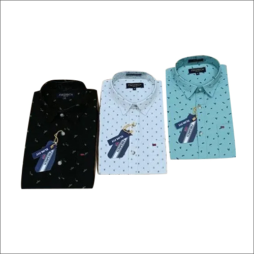 Mens Full Sleeve Printed Shirts - Cotton , Customized Size | Washable, Formal Wear For Professional Appearance