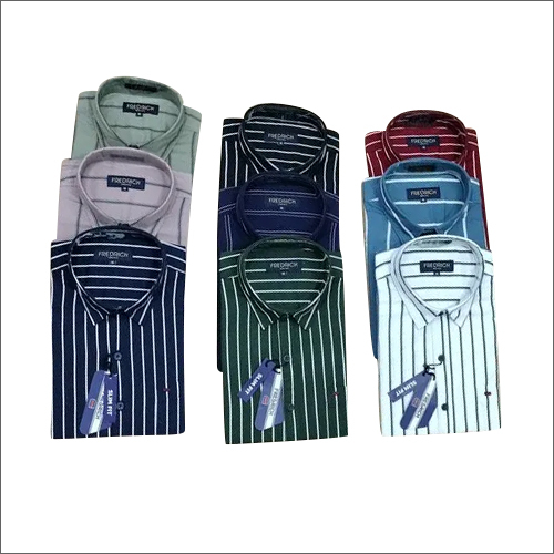 Washable Mens Slim Fit Striped Shirts