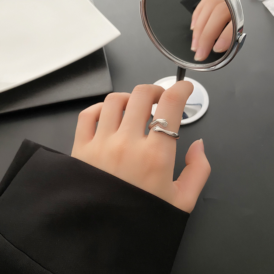 Vembley Spcial Silver Adjustable Friendship And Loved Ones Cuddle Hug Ring For Girl And Women Always Wear It All Special Days Size: Freesize