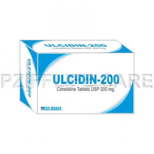 सिमेटिडाइन टैबलेट सामान्य दवाएं Ulcidin 200mg