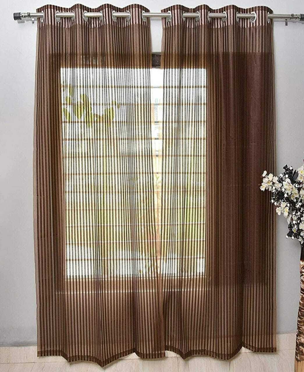 Blunt Leela - Polyester Yarn Dyed Plain Window Curtain 4x5 Ft | Eco Friendly, Shrink-resistant, Contemporary Style, Ideal For Home And Hospitality