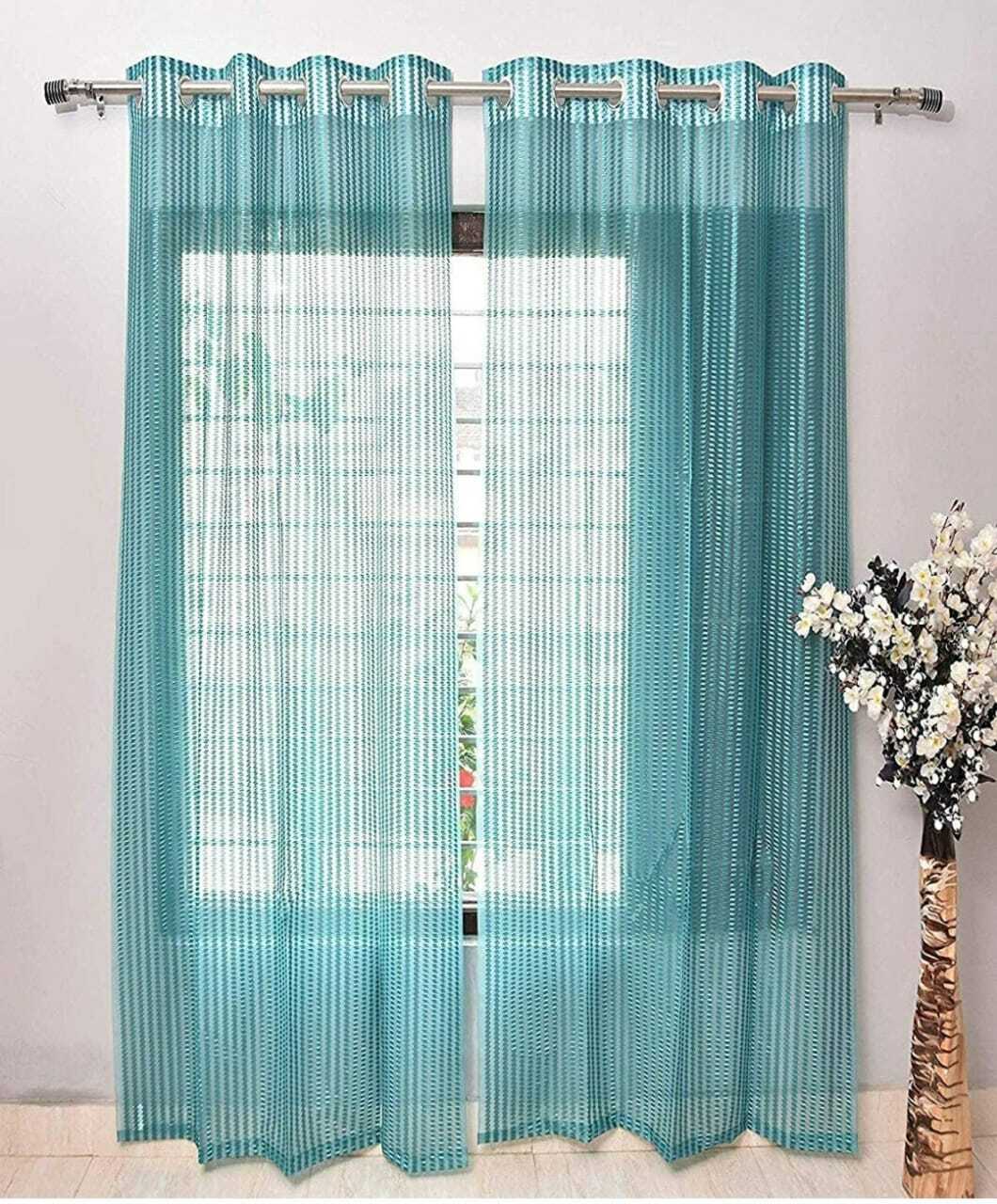 Blunt Leela - Polyester Yarn Dyed Plain Window Curtain 4x5 Ft | Eco Friendly, Shrink-resistant, Contemporary Style, Ideal For Home And Hospitality