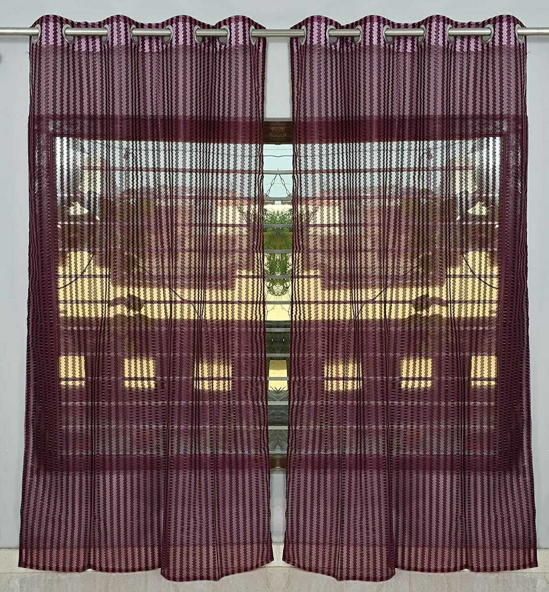 Blunt Leela - Polyester Yarn Dyed Plain Window Curtain 4x5 Ft | Eco Friendly, Shrink-resistant, Contemporary Style, Ideal For Home And Hospitality