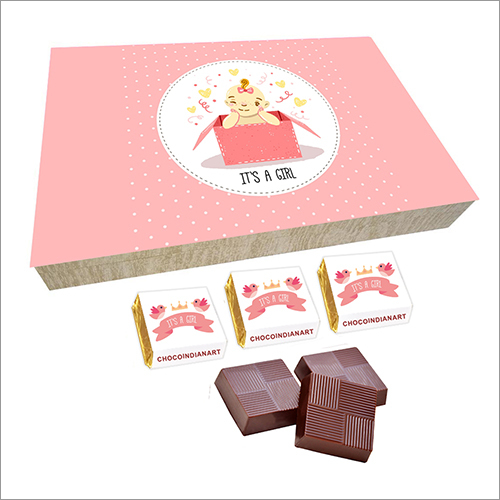 Brown Beautiful Baby Girl Chocolate Gift  Box