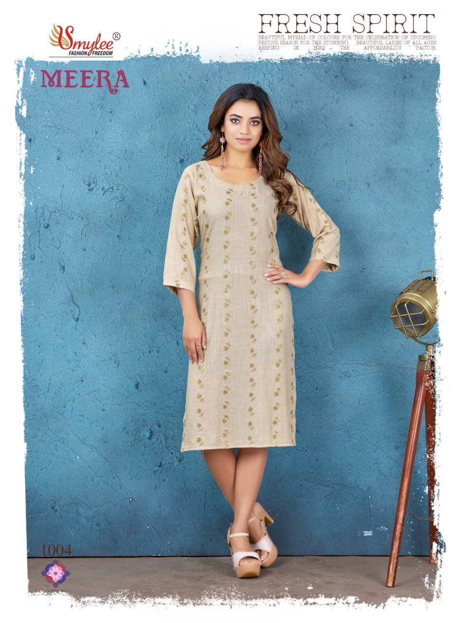 Rayon Kurti - All Over Chicken Pattern, 3/4th Sleeve, Washable, Available In M, L, Xl, Xxl Sizes