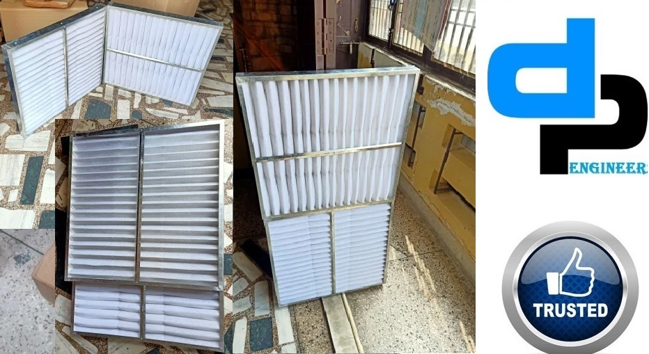 Ahu Pre Filter - Galvanized Steel, Box Filter 20x12x6 Inches, White | High Dust Holding Capacity, Washable, Easy To Handle, Suitable For Power, Cement, And Steel Plants