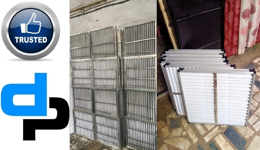 Ahu Pre Filter - Galvanized Steel, Box Filter 20x12x6 Inches, White | High Dust Holding Capacity, Washable, Easy To Handle, Suitable For Power, Cement, And Steel Plants