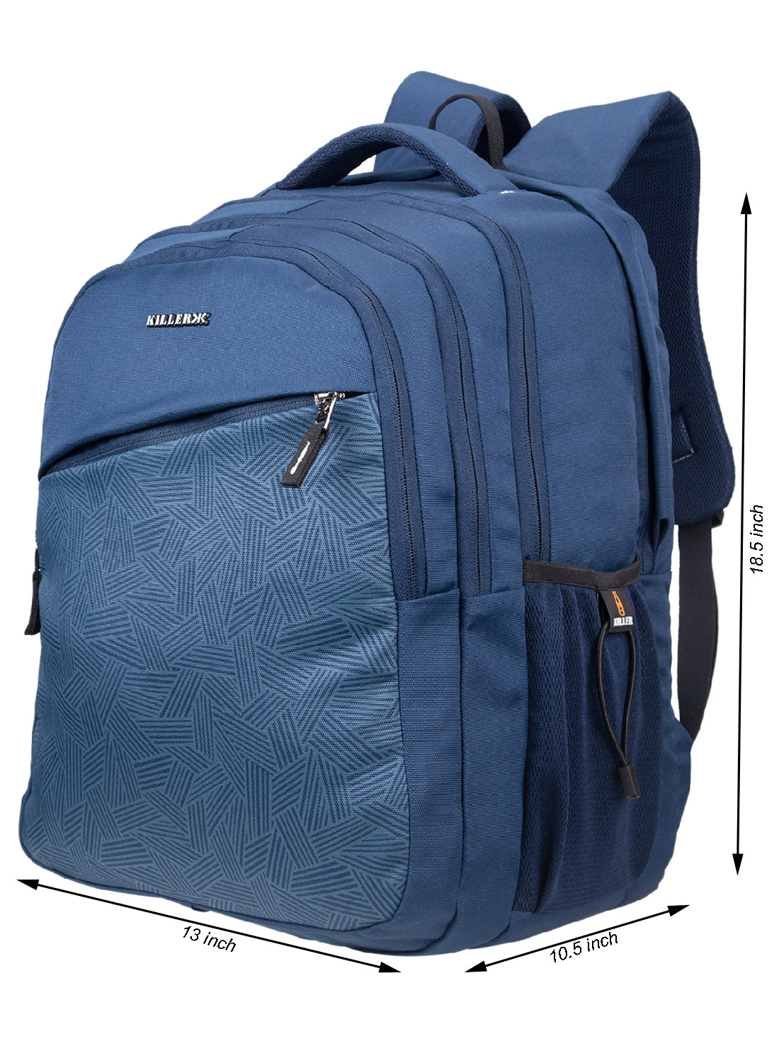 Killer Rugby 41 Liters Navy Laptop Backpack Design: Solid