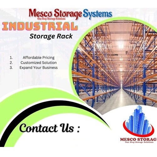 Industrial Pallet Rack - Mild Steel, Rectangle Shape, Orange-Blue Color | High-Durable Space-Saving System for Hazardous and Heavy Item Storage