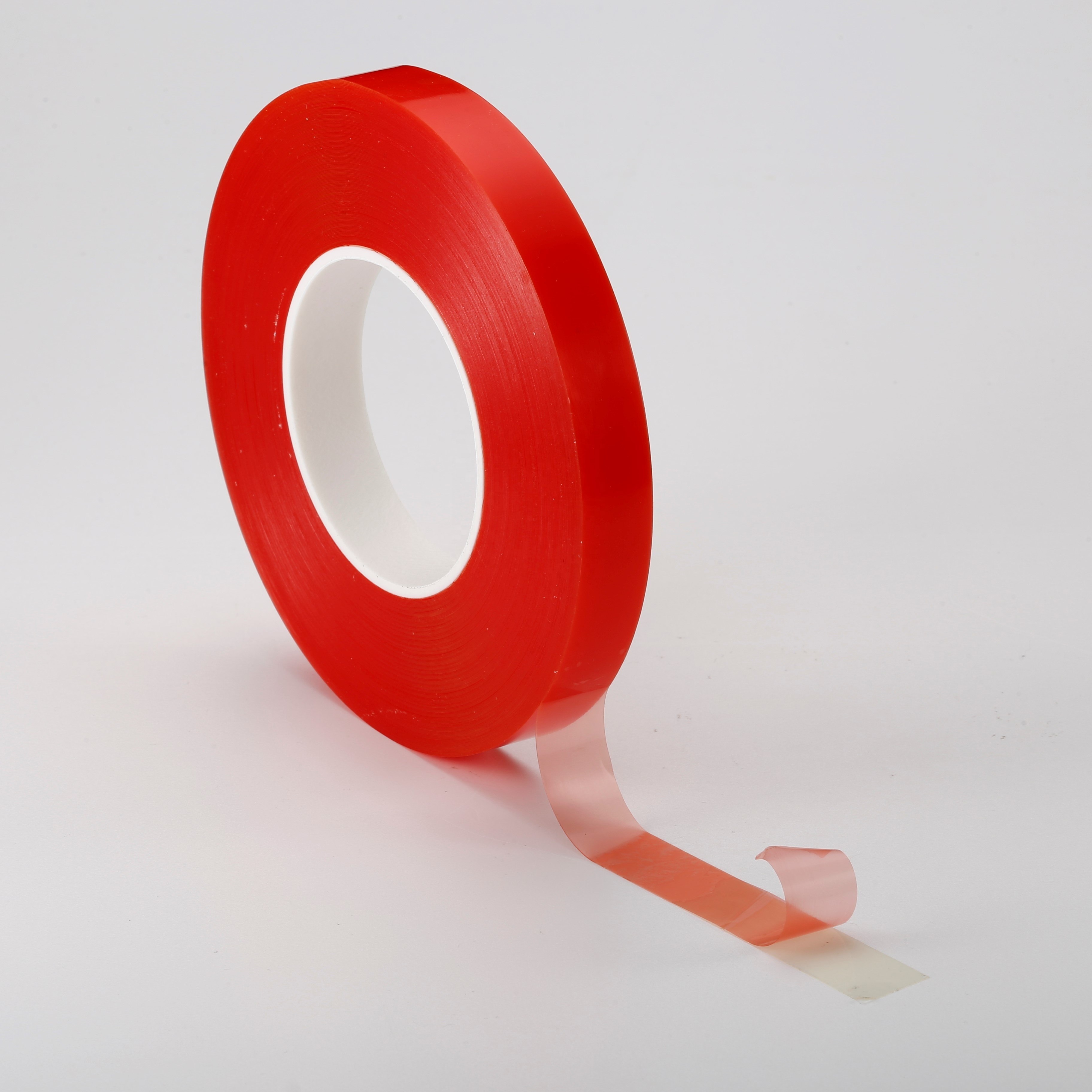 Double Sided Red Liner Polyester Tape - Length: 40-50 Meter (M)