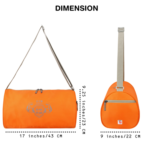 जिम बैग टफ़गियर वर्कआउट ऑरेंज (नारंगी) 23 लीटर डिज़ाइन: सॉलिड