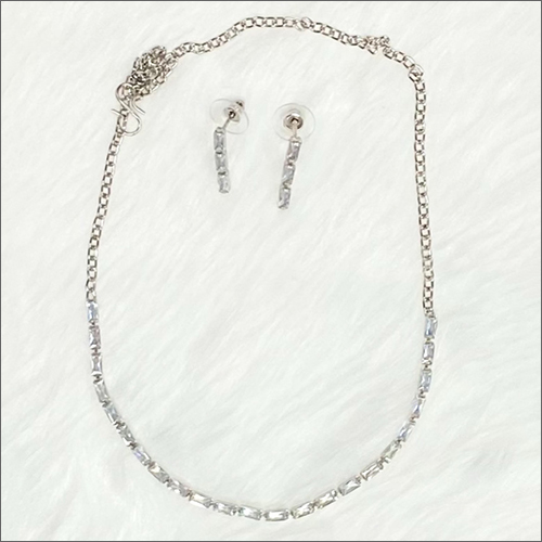 Different Available Ladies Rhodium Pendant Set