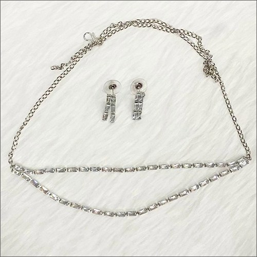 Different Available Ladies Rhodium Pendant Set