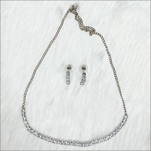 Different Available Ladies Rhodium Pendant Set