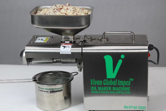 Oil Press Machine Home 400watt - Color: Silver