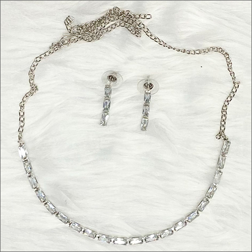 Different Available Ladies Artificial Rhodium Pendant Set