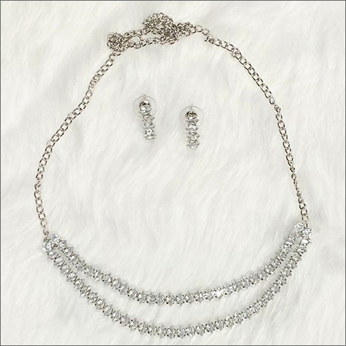 Different Available Ladies Artificial Rhodium Pendant Set