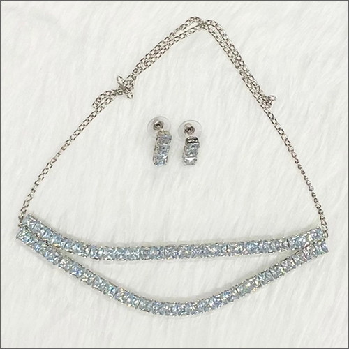 Different Available Ladies Artificial Rhodium Pendant Set