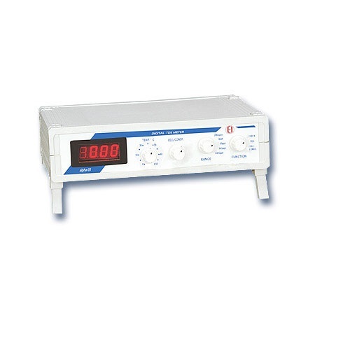 Digital Conductivity Meter - Metal, Ivory White | Soil Analysis Lab Equipment with Warranty