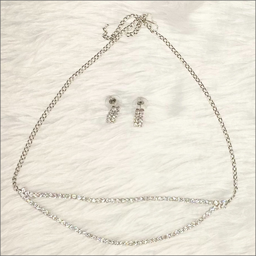 Different Available Fancy Rhodium Pendant Set