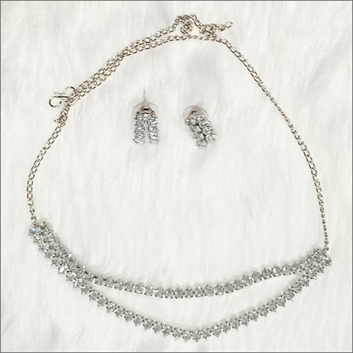 Different Available Fancy Rhodium Pendant Set