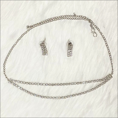 Different Available Fancy Rhodium Pendant Set