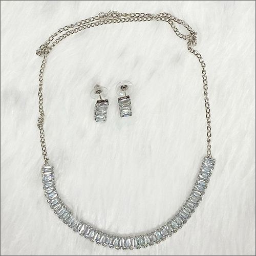 Different Available Fancy Rhodium Pendant Set