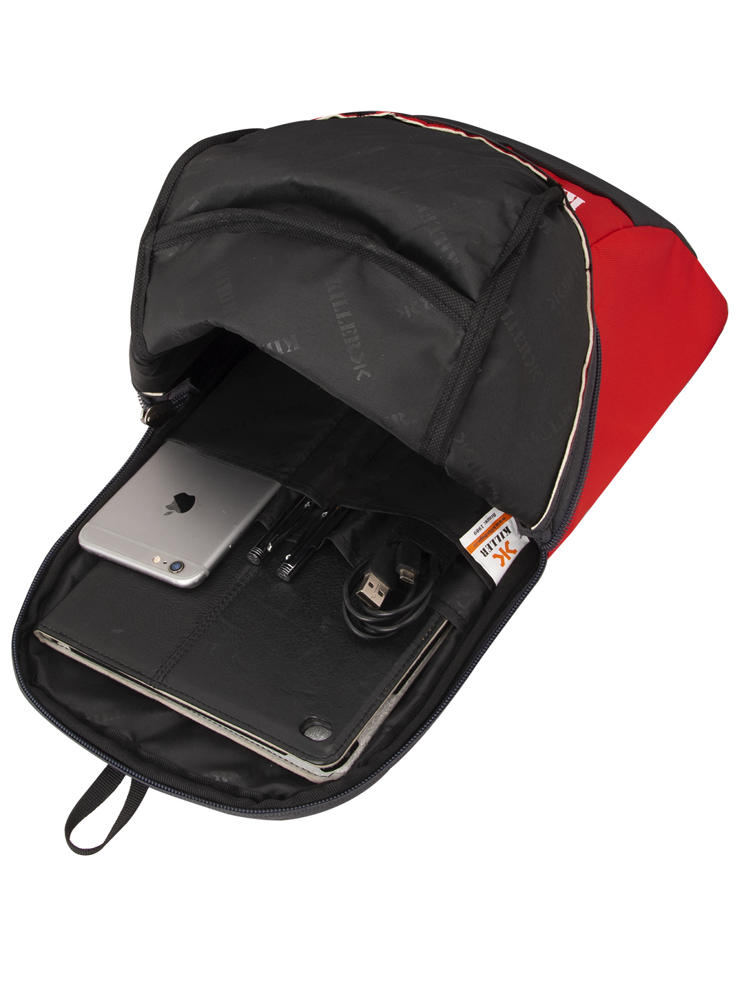 Killer Galaxy Red 12l Daypack - High-grade Pu Coated Polyester Fabric 16x9.5x4.5 Inches Red Multi-purpose Moisture Proof Zipper Top
