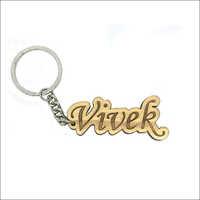 Personalized Engraved Name Wooden Keychain Wood Material