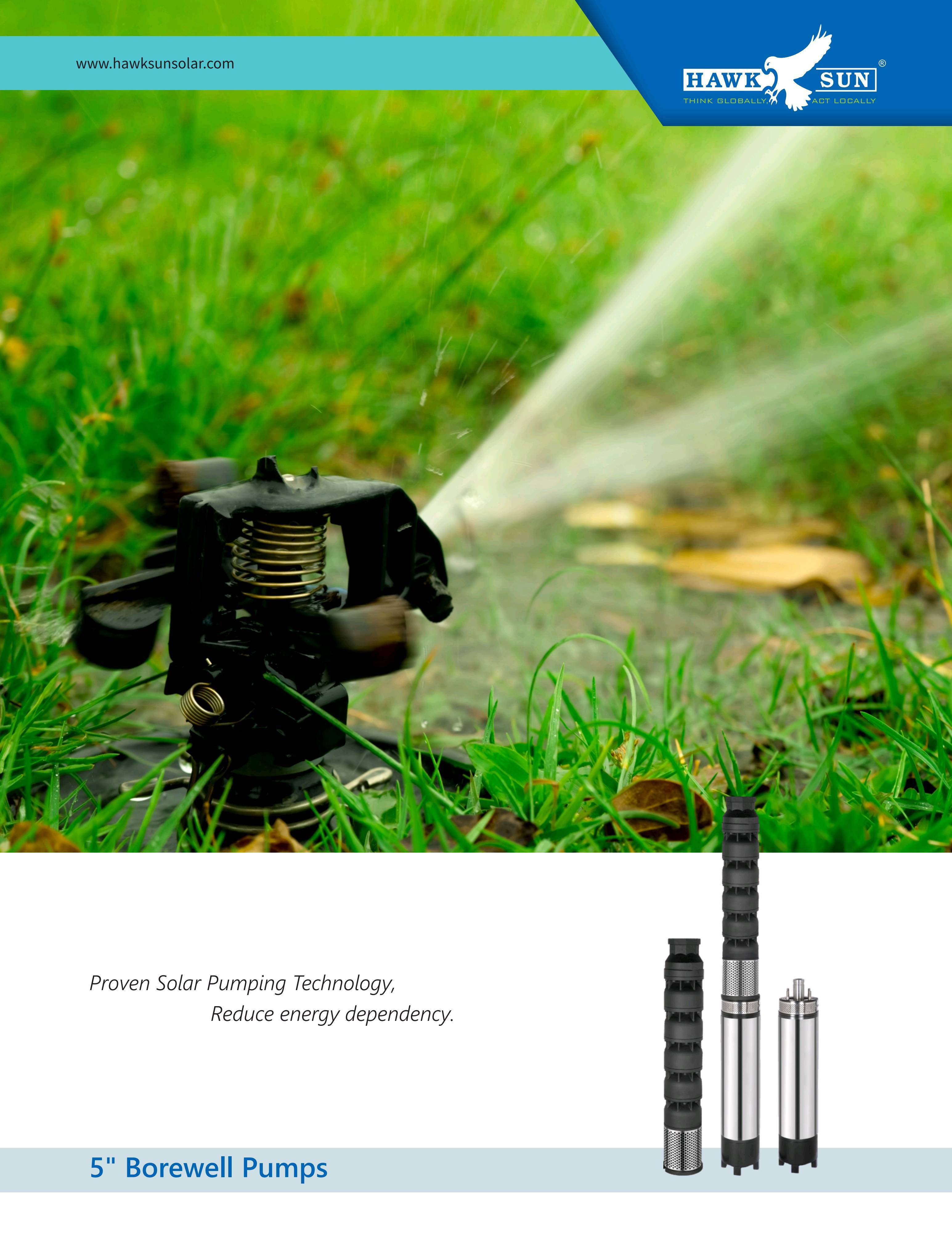 5hp Ac Solar Submersible Pump Cable Length: 3 Meter (M)