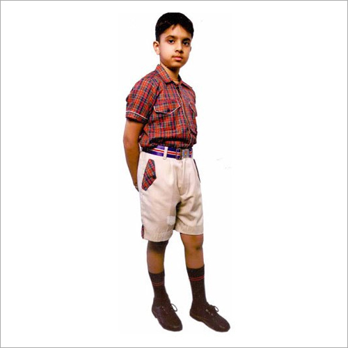 Cotton Neck Collar School Uniform Age Group: 5 - 15