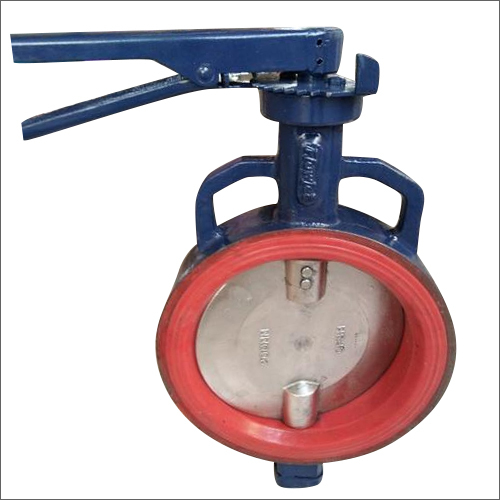 Flanged Butterfly Valve - 40 mm Size, Blue Color | Heavy Duty, Unique Stem Retention Design