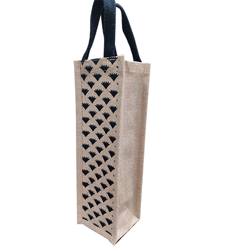 Beige Jute Bottle Bag