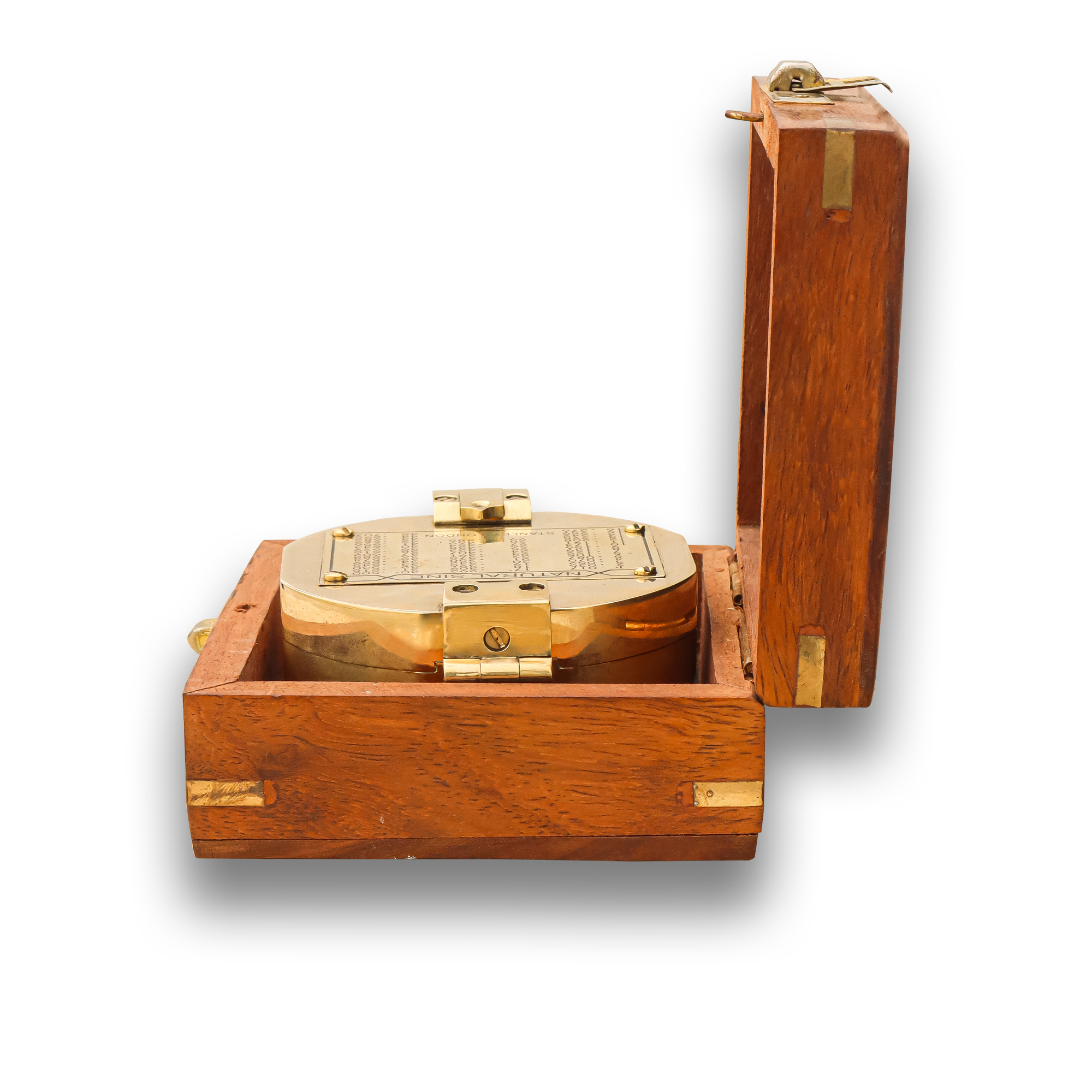 Handmade Nautical Vintage Brass Polished Compass With Box