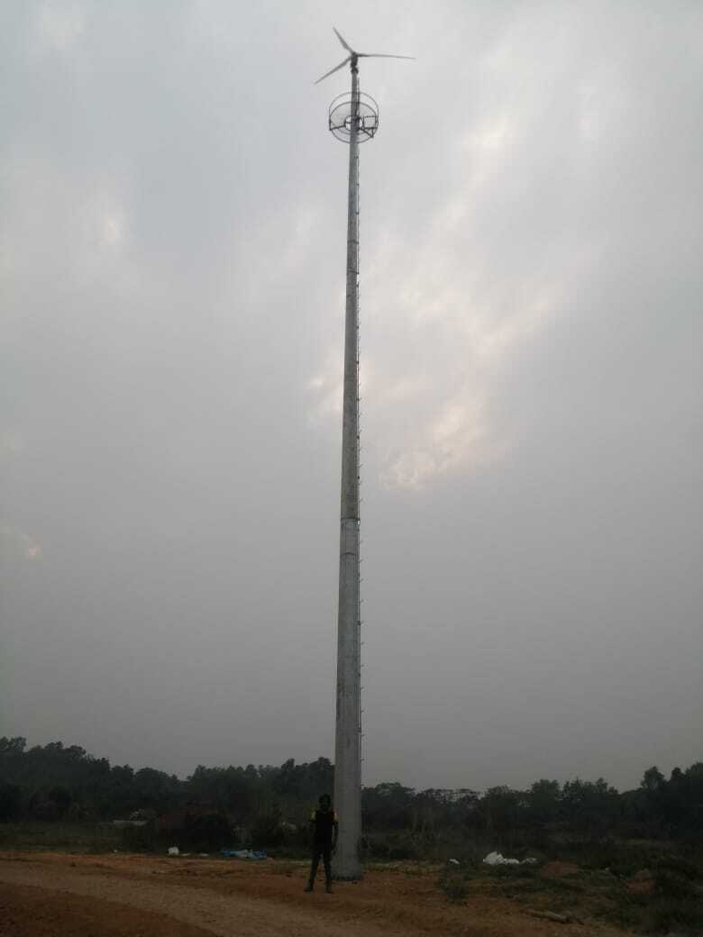 Wind Turbine - Aluminum And Steel, 10 Meters Height, 3 Meters Rotor Diameter | 5 Kw Power Output, High Efficiency, Low Maintenance, Reliable Power