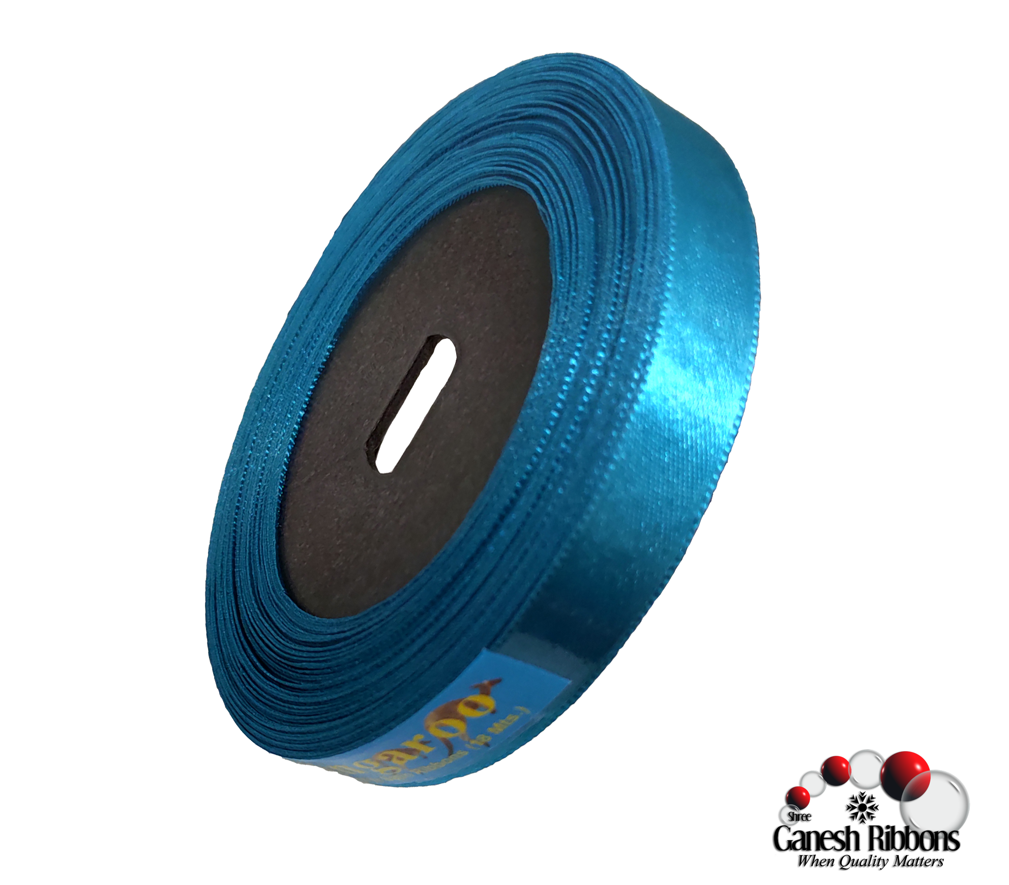 0.50 Inch Single Satin Ribbons - 18 Meter Length, 14mm Width, 64 Color Options | One-sided Polyester Satin, Plain Pattern, Durable Quality