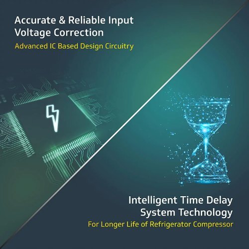 V-guard Stabilizer - Plastic, 10x10x5cm, Red | 2a Capacity, Voltage Range: 130-290vac, Automatic Restart, High/low Voltage Cut-off, 5-year Warranty