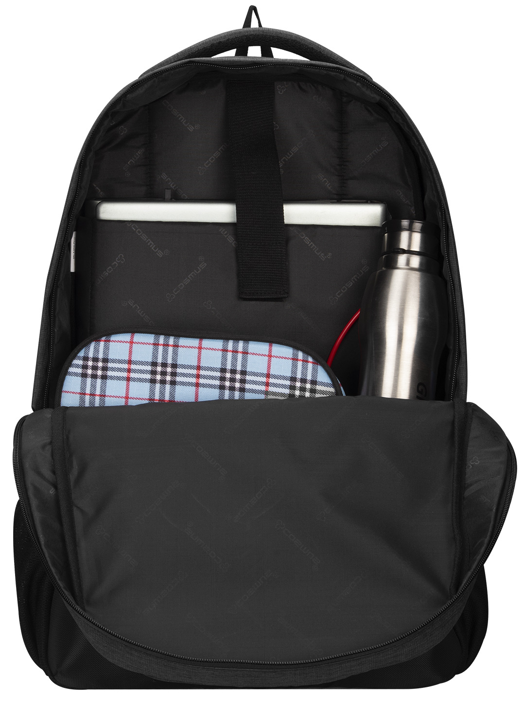 D.grey Vogue Casual Laptop Backpack 26 Litre Dark Grey College Bag