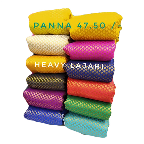 Multicolor Panna And Heavy Lajari Fabric